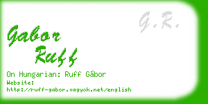gabor ruff business card